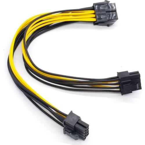 20cm EPS CPU 12V 8Pin Female to Dual 8Pin (4+4)Pin EPS 12V Male Motherboard Power Supply Cable Y Splitter Adapter Sleeve