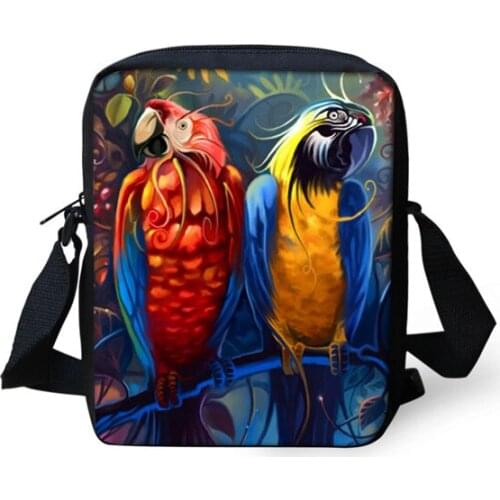 Cute Animal Parrot Mini Crossbody Bags Kids School Bags For Boys Girls Women Travel Messenger Bags Child Bookbags