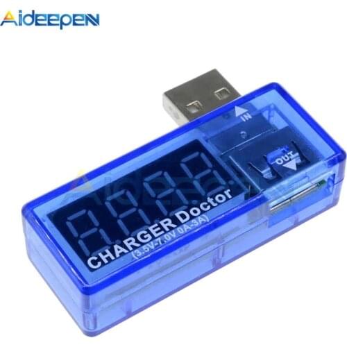 Mini LED Display Digital USB Voltmeter Ammeter Power Current Voltage Meter Tester Portable USB Volt Amp Charger Doctor Detector