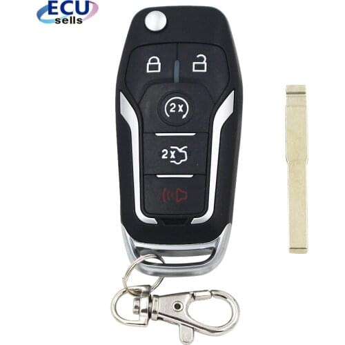 Modified Folding Remote key 4+1 Button 433MHZ 4D63 Chip For Ford Focus Fiesta With/without 4D63 CHIP