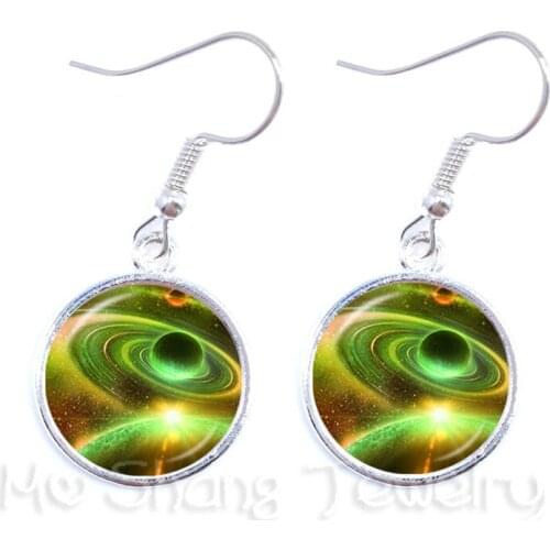 New Arrival Explosive Galaxy Star Time Glass Gem Earrings Nice Gift For Friend Galaxy Nebula Jewelry For Her
