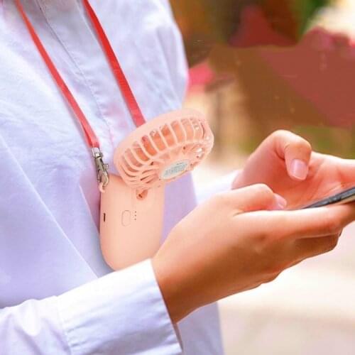 New Hanging Neck Foldable Electric Fan Portable Small Handheld Creative Student Dormitory Sports USB Cooler Outdoor Mini Fans