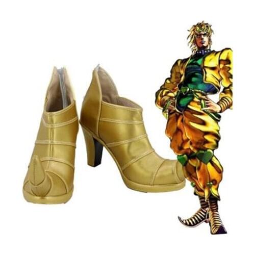 JoJos Bizarre Adventure 3 Dio Brando Cosplay Boots Shoes High Heel Men Costume Customized Accessories Halloween Party Shoes