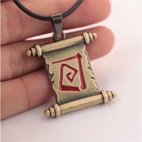 2015 New Arrival Game Dota 2 Transfer Roll Sleeve Pendant Necklace High Quality Alloy Necklace For Women&Men 12pcs/lot