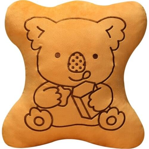 1pc 58cm Kawaii Couple Koala Print Plush Pillow Cartoon Biscuit Cushion Stuffed Soft Plush Toys for Adult Girls Bed Gifts