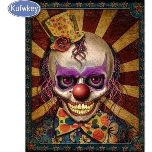 Full,Diamond Embroidery,5D,Diamond Painting Skull,clown,3d pictures,image,Stitch Cross,3D,Diamond Mosaic,Needlework,Crafts,gifts