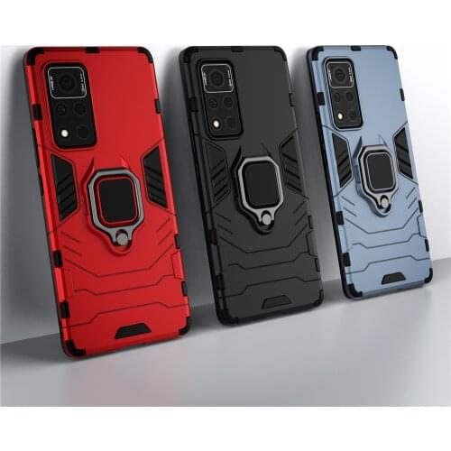 Shockproof Armor Case For Huawei Honor V40 Case Honor View 40 5G Ring Holder Stand Phone Cover For Honor View 40 V 40 YOK-AN10