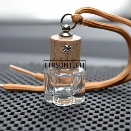 5ml Empty Glass Bottle For Car Perfume Essential Oils Hanging Pendant Ornament Car-styling Accessories F1691
