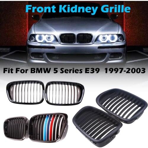 Front Bumper Kidney Grille Single Slat Grilles Fit for BMW 5 Series E39 M5 1997-2003,Car Accessories Replacement Part