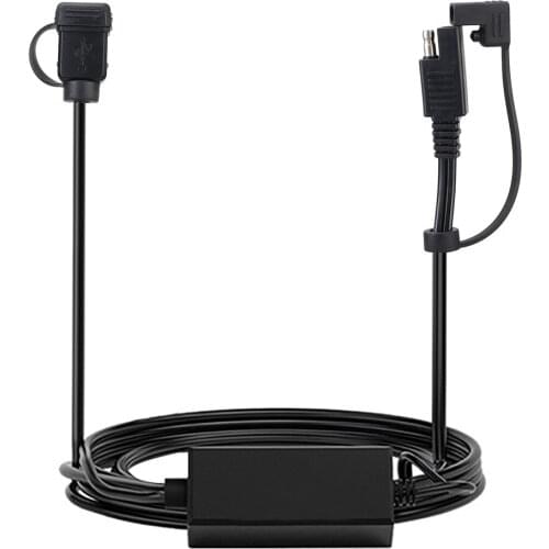 SAE Version Configuration USB Motorcycle Charger 12V-24V Quick Charger 3.0 Dual USB Port Waterproof Motorcycle Handlebar Charger