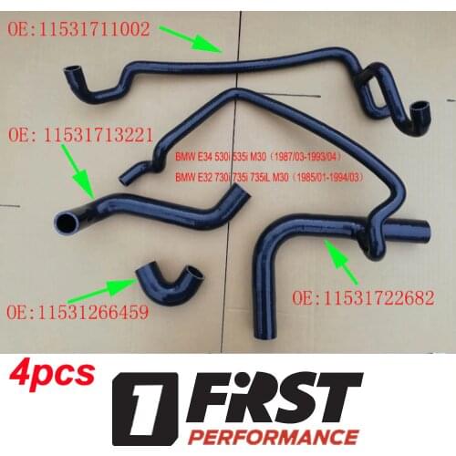 Silicone radiator coolant hose heater hose for BMW E32 E34 M30 520i 535i 730i 735i 735iL 11531722682 11531713221 11531266459