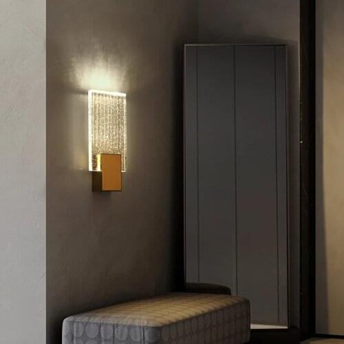 Modern Bubble Crystal Wall Lamp Bedroom Living Room Bedside TV Background Wall LED Sconce Light Home Decor Stair Cloakroom