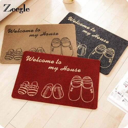 Zeegle Entrance Doormat Non-slip Mats For Hallway Bathroom Bath Mats Bedroom Floor Mats Water Proof Kitchen Rugs