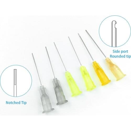 100pcs Irrigation Needle Tip 100pcs Dental Tooth Cleaning Washing Endo Irrigation Needle Tip 25G/27G/30G Lateral Incision Endo