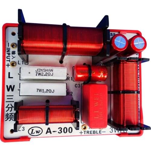 2PCS Frequency Divider 3 Way 180W Treble Mid Range Subwoofer Crossover Filter 850Hz 4800Hz Intersect Frequency 4Ohm 8Ohm Speaker