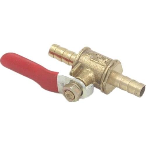 5pcs 6mm-12mm Hose Barb Inline Brass Shutoff Ball Valve Pipe Fittings