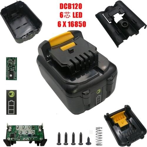 6X18650 DCB120 Battery Plastic Case PCB Charging Protection Circuit Board Box For DeWalt 10.8V 12V Li-ion Battery dcb125 dcb127