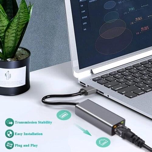 USB Ethernet Adapter Realtek RTL8152 USB-C Ethernet Cable Type-c USB 2.0 To RJ45 Network Card Adaopter For Os.Win10/8/7