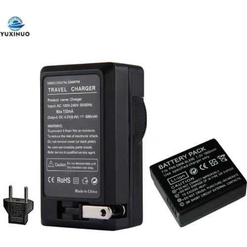 1800mAh DMW-BLE9E BLE9 Camera Battery + AC Charger For Panasonic LUMIX DMW-BLG10 BLG10E DMC-GF3 GF5 GF6 DMC-GX7 DMC-GX8 DE-A98