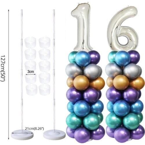 1/2Set Adult Birthday Party Balloons Stand Balloon Holder Column Wedding Party Decoration Baloon Stick Baby Shower Ballon Supply