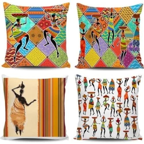 Belnido Home Premium Ethnic African Quad Set Pillow decorate Case