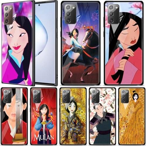 Disney Princess MuLan for Samsung Galaxy Note 20 Ultra 10 Lite Plus 9 8 5G A70 A50 A40 A30 A20 Tempered Glass Phone Case