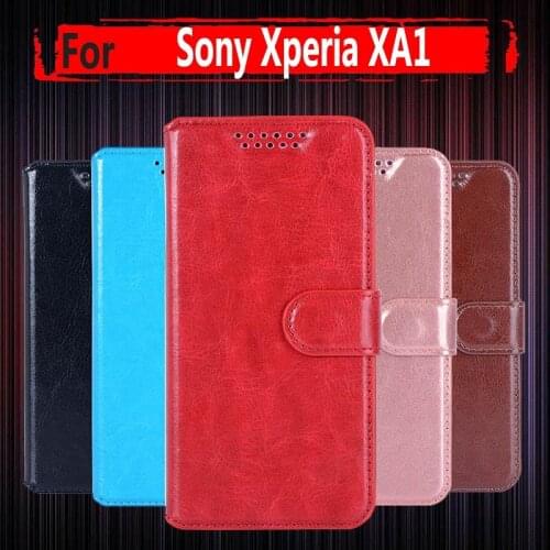 For Sony Xperia XA1 Case Wallet Stand PU Leather Flip Phone Bag For Sony Xperia XA1 Z6 G3121 G3123 G3125 G3112 G3116 5.0" Cases