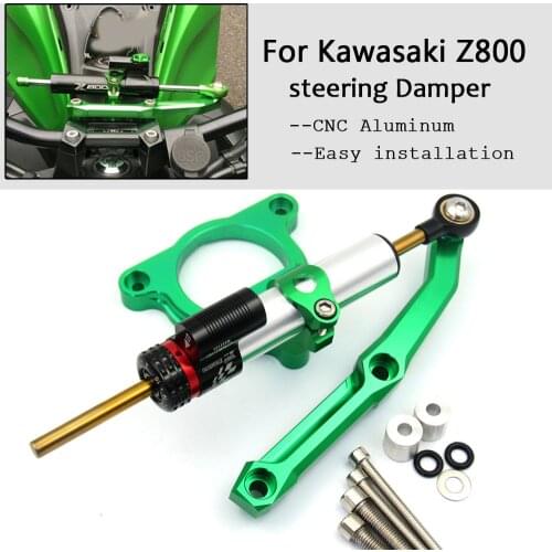 CNC Aluminum Adjustable Motorcycles Steering Stabilize Damper Bracket Mount Kit For Kawasaki Z800 2013 2014 2015 2016