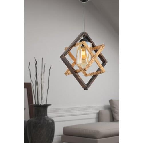 Saturn Wood Pendant Chandelier Decorative