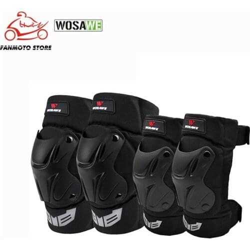 WOSAWE Motorcycle Skateboard Brace Guards Knee Elbow Pads Protector Mountain Bike Skateboard Downhill Knee Pads Elbow Support