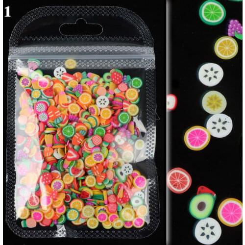Fruit Tiny Slices Nail Art Decoration Polymer Clay DIY Lipstick Decor Fruit Slices Filler Lipgloss Base Gel Nail Art Accessories
