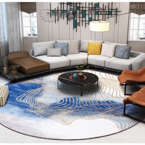 Nordic Style Art Geometry Round Small Floor Mat Floor Mat Bedroom Living Room Home Decoration