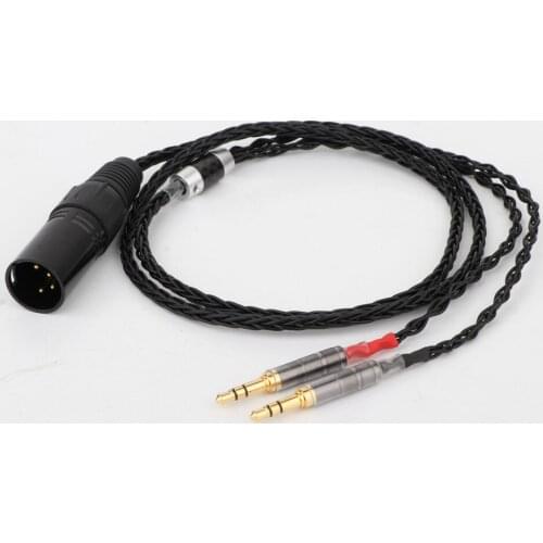 Preffair E516YE 2x3.5mm HIFI 4-Pin XLR Male Balanced Headphone Upgrade Cable for Sundara Aventho Focal Elegia t1 t5p D7200 D