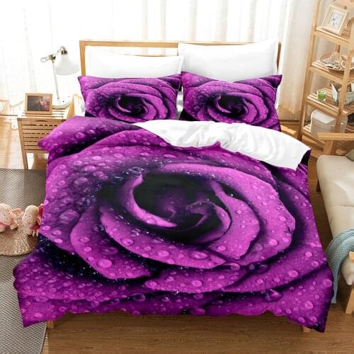 Beauty Flower Bedding Set Single Twin Full Queen King Size Rose Sunflower Bed Set Childrens Kid Bedroom Duvetcover Sets 3D 004