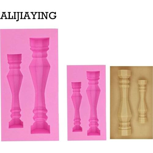 M1212 Column silicone mold fondant mold cake decorating tools Marble Pillar chocolate gumpaste mold Soap Mould