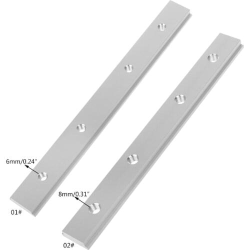M6 M8 200mm Slide Slab T Track Slot For T-slot Miter Track Fixture Slot Router Table Woodworking Tools