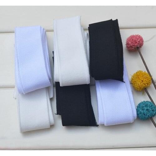 2Pcs/lot 3* 90cm knitted elastic ribbed webbing lace T-shirt round neckline cuffs clothing closing trimming lace AC18