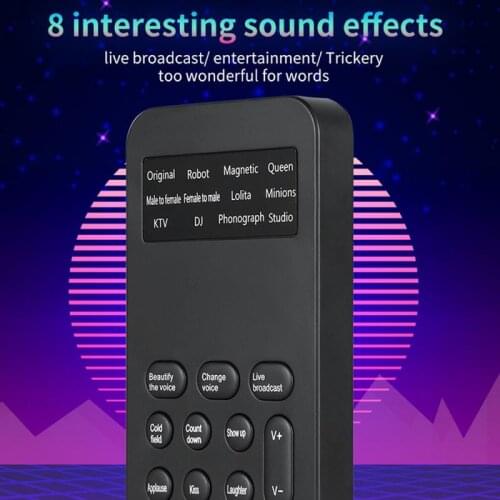 Mini Voice Changer Adapter 8 Voice Changeing Modes Microphone Disguiser Phone Microphone Voice Changer Adapter for PUBG MIC Game