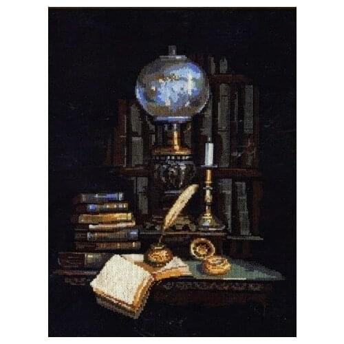 Riolis_948_Desk 38-44 Cross Stitch Set Cross-stitch Kit Embroidery Needlework Craft Packages Cotton Fabric Floss