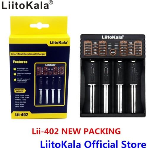 NEW LiitoKala lii-100 lii-202 lii-402 1.2V 3.7V 3.2V 3.85V A/AAA 18650 18350 26650 10440 14500 16340 NiMH battery smart charger