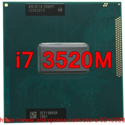 Original lntel Core i7 3520M SR0MT CPU (4M Cache/2.90GHz/Dual-Core) i7-3520M Laptop processor free shipping