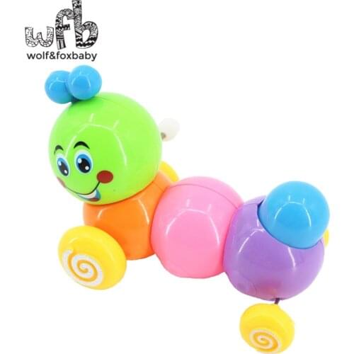 Retail Baby kids infants funny toys children wind-up toys,multicolor brightly rotate caterpillar new