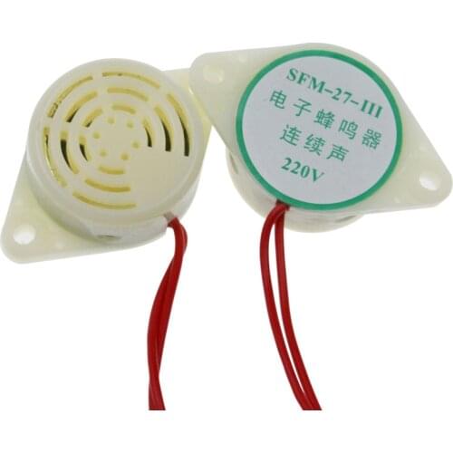 SFM-27-III Electronic buzzer, continuous sound 30*15mm 220V Piezoelectric buzzer with wire