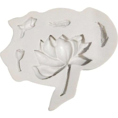 2pcs Lotus Silicone Mold for Baking Chocolate Mousse Cake Waffle Cookie Candy Baking Mould