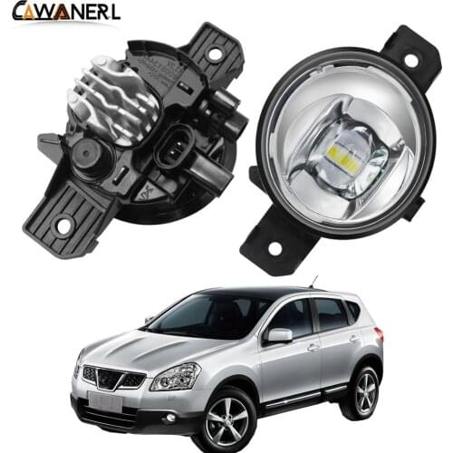 LED Fog Light Assembly 30W Car Driver + Passenger Lens Fog Light Daytime Running Lamp 8000LM 12V For Nissan Qashqai 2007-2013