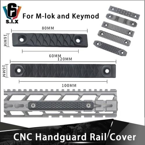 Tactical RS CNC For M-lok and Keymod Handguard Rail Cover 120mm/80mm Two Version Railscales Hunting Weaver Rail Picatinny