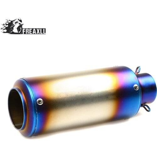 Universal 36-51MM 61MM Motorcycle Exhaust Pipe With Muffler Moto Bike Pot Escape For yamaha nmax honda nc750x Kawasaki Z Ninja R