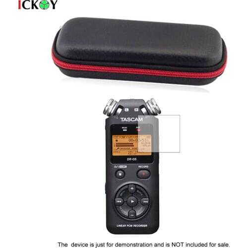 Portable Hard EVA Case Storage Bag LCD Screen Protector Shield Film for Tascam DR-05X DR-05 Recorder Accessories
