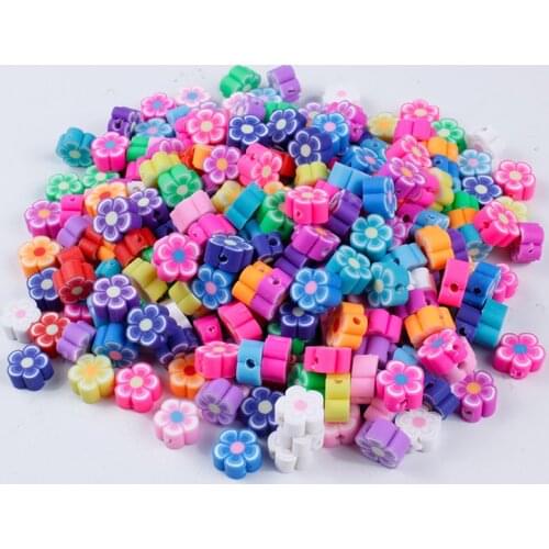 10mm 50/100Pcs Clay Spacer Beads Flower Shape Polymer Clay Beads For Jewelry Making DIY Handmade Crafts Accessories