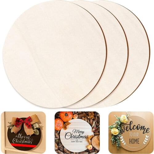100 pcs 2 Inch Wood Circles for Crafts Unfinished Round Wood Slices for Pyrography Door Hanger Painting and Wedding Decorations
